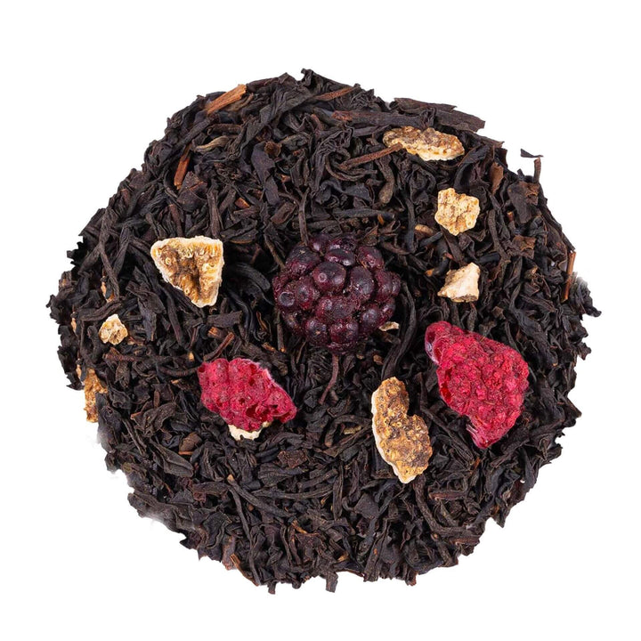 Thé noir bio Earl Grey Splash en vrac, mélange fruité et aromatique à base de bergamote, Keia Tea Suisse.