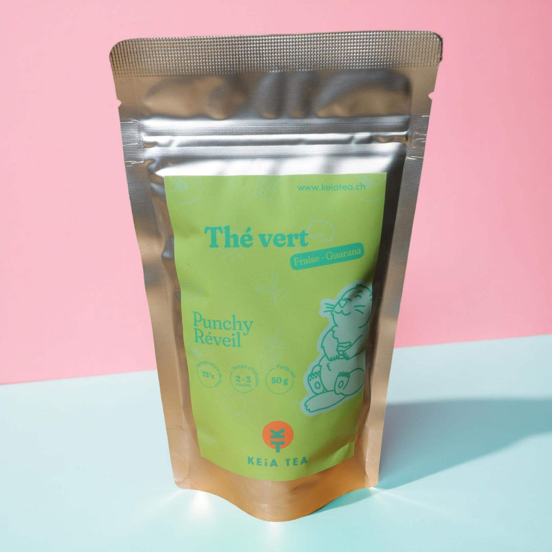 Punchy Réveil - Thé vert fraise et guarana-Keia Tea-vrac