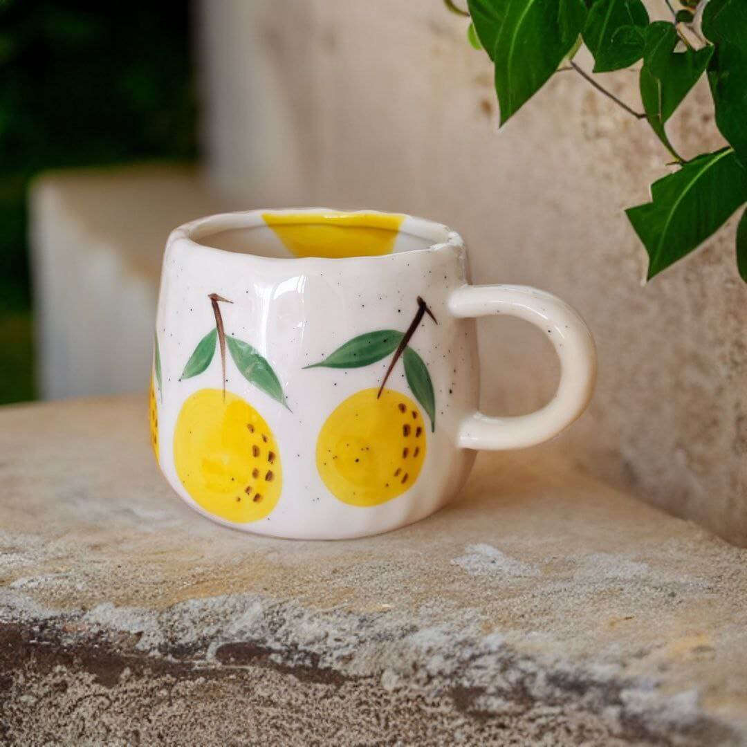 Tasse citrons accessoire à thé