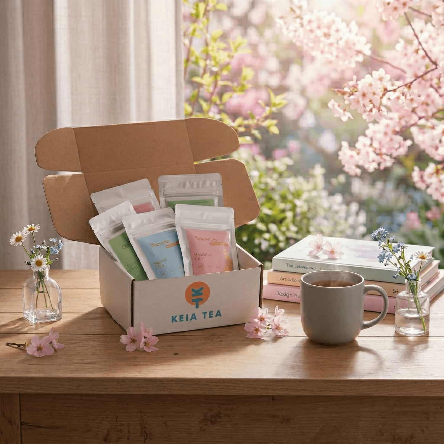La délicieuse et fruitée box de thé de printemps par KEiA TEA, thés et infusions naturels et bio.