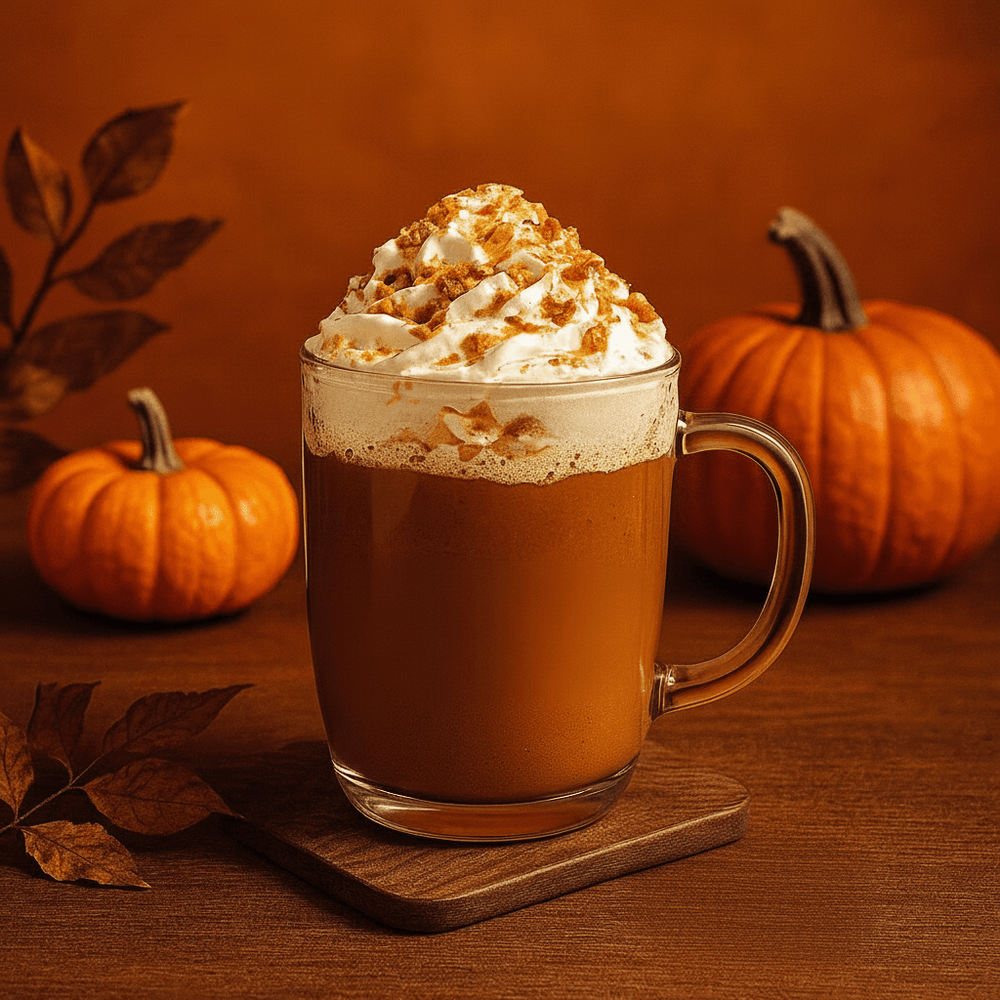 Une tasse de Pumpkin Spice Latte citrouille maison gourmand ambiance halloween