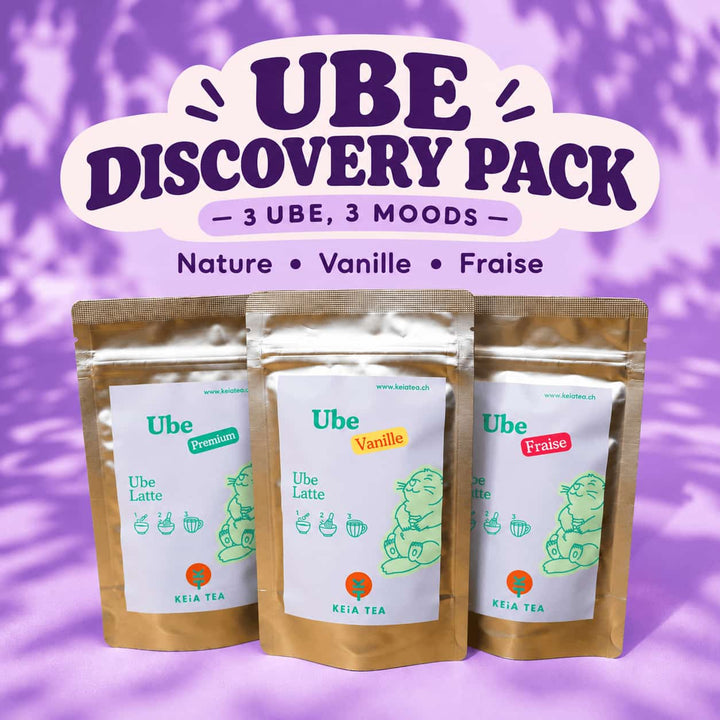 Ube Discovery Pack Keia Tea avec Ube Nature Vanille et Fraise