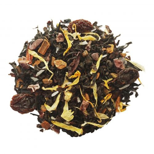 Thé noir bio en vrac à la coco et fève tonka Cozy Coco, thé gourmand d'hiver Keia Tea Suisse