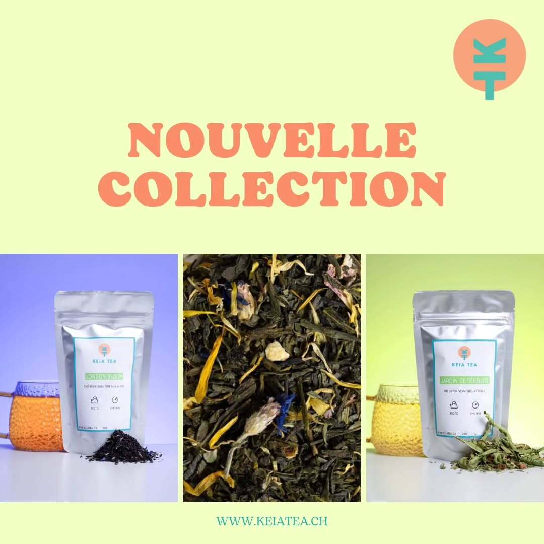 Nouvelle collection de thé en vrac, mettant en avant des saveurs exclusives et innovantes pour chaque saison en Suisse.