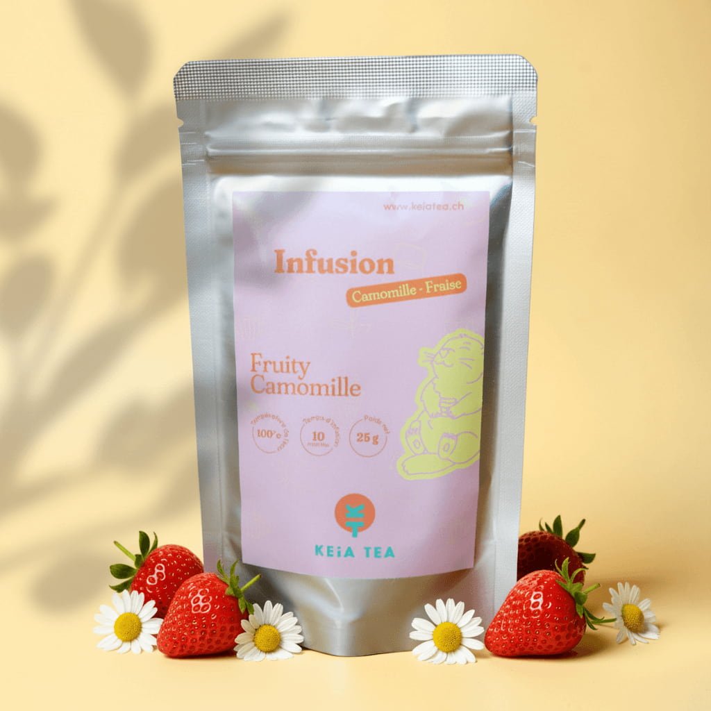 Une infusion fruitée et gourmande apaisante à la fraise et camomille