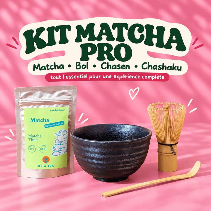 Kit matcha pro japonais matcha cérémonie bol chawan chasen et chashaku