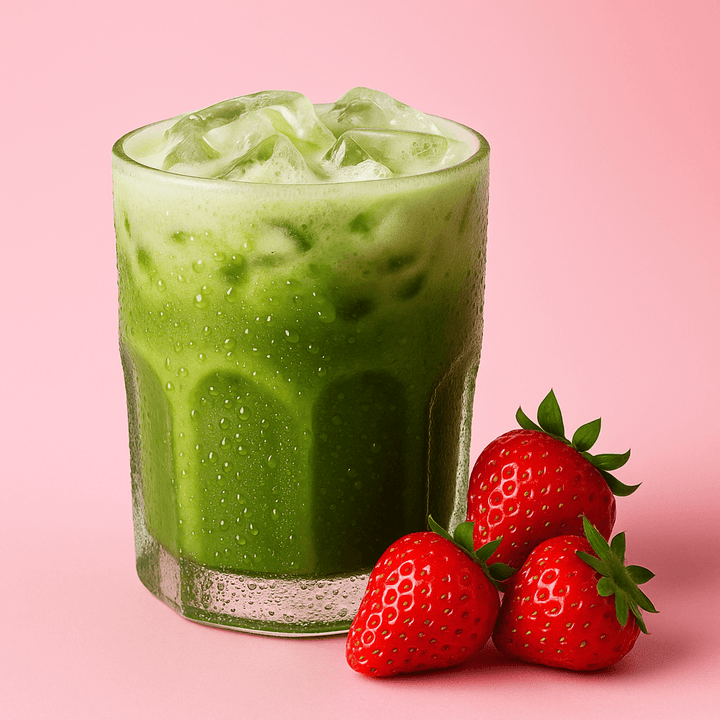 Délicieux Matcha Latte à la fraise