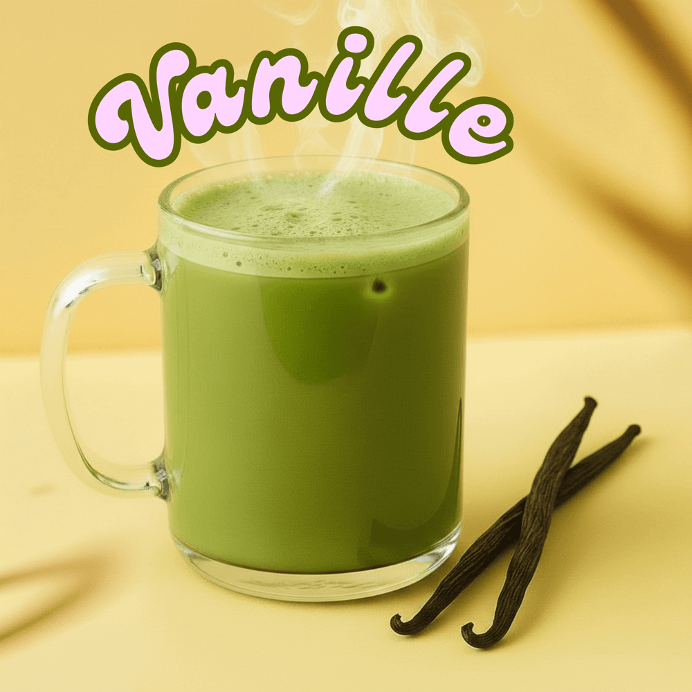 Le meilleur matcha aromatisé de suisse à la vanille