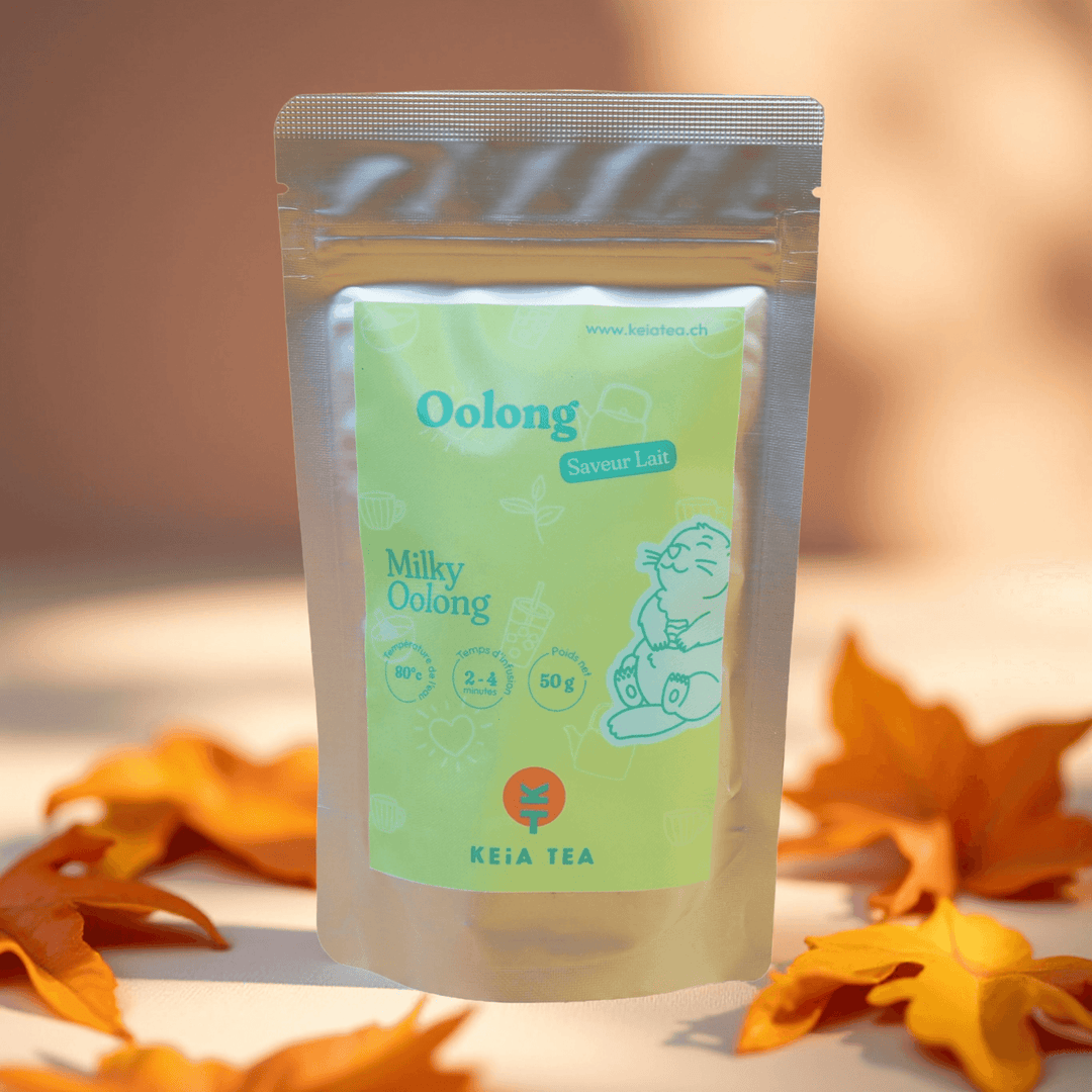 Un sachet de Milky Oolong crémeux et onctueux.