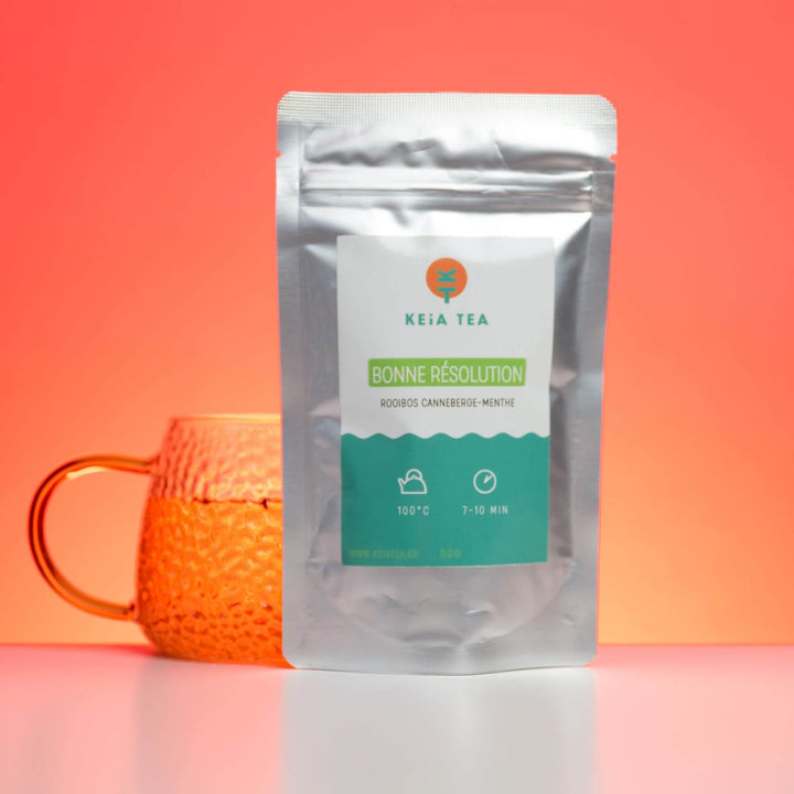 Rooibos bio canneberge menthe Bonne Résolution en sachet - Infusion en vrac suisse