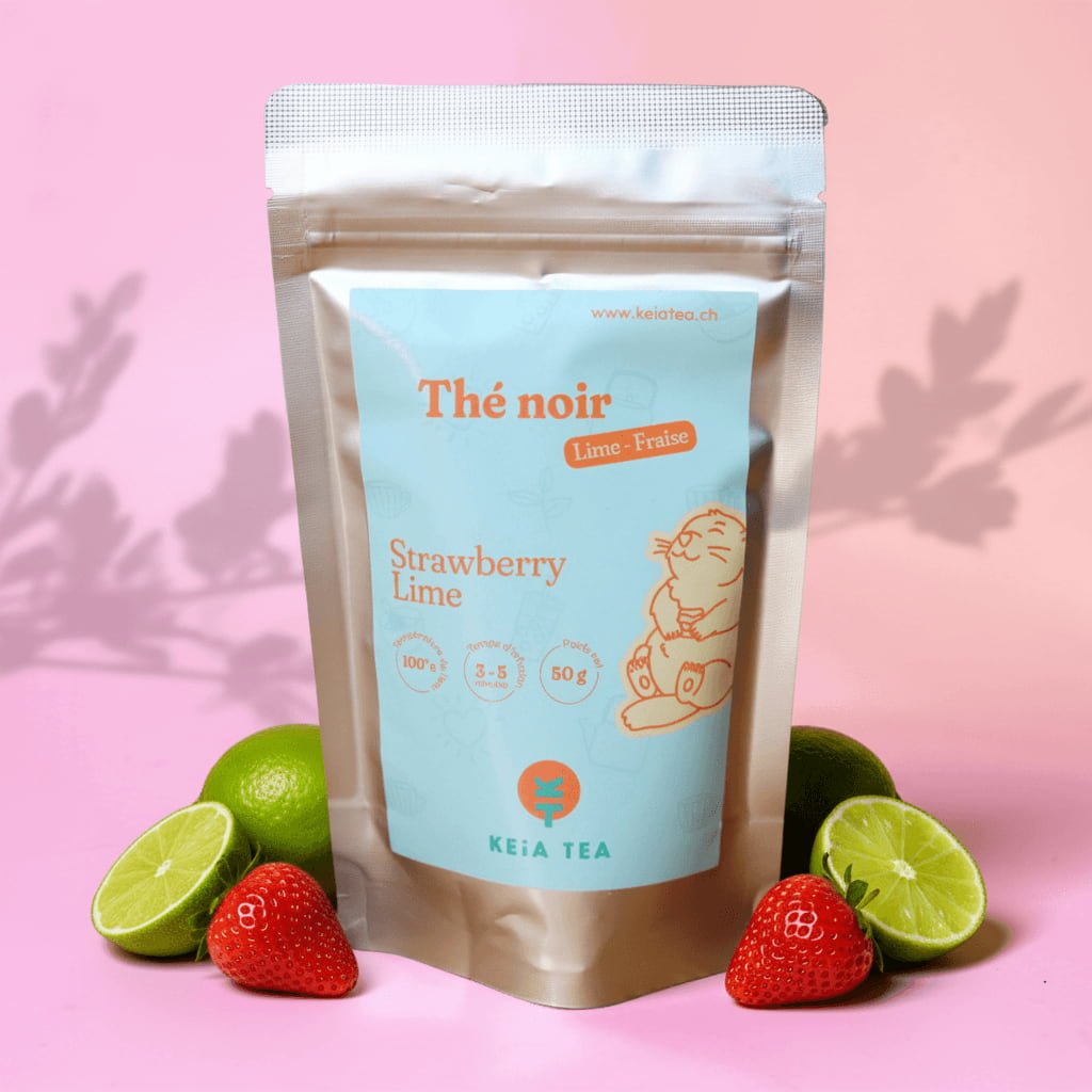 Un thé noir acidulé et gourmand au lime et à la fraise