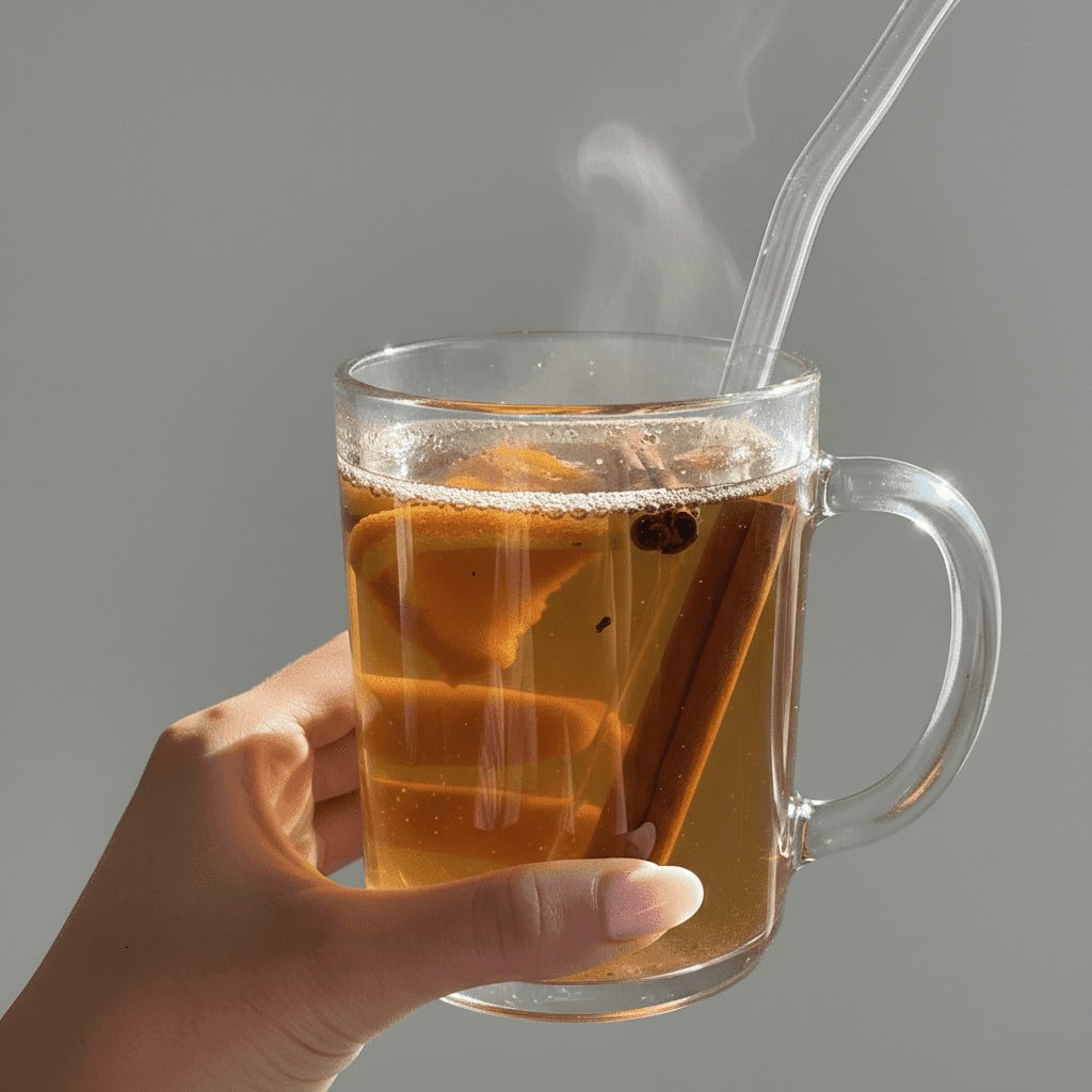 Délicieuse tasse de thé noir orange et cannelle