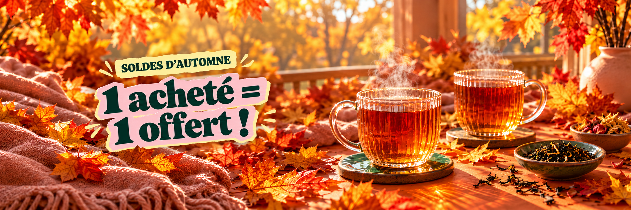 Soldes d’automne : 1 acheté = 1 offert !